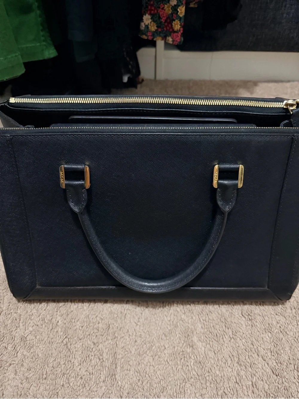 MCM  Nuovo Two-Way Tote in Black Saffiano Leather - Large